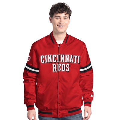  Cincinnati Reds Starter Scout Full-Snap Varsity Jacket - Red